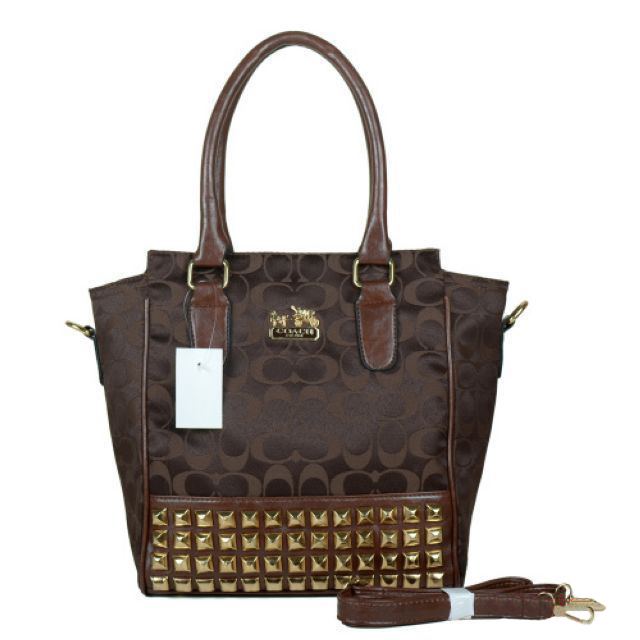 Coach Legacy Tanner In Studded Signature Small Coffee Crossbody